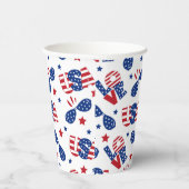 Patriottisch Amerikaanse zomer Papieren Bekers (Rechts)