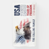 Patriottisch Amerika's 250-jarig jubileumfeest Spandoek (Verticaal)