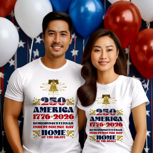 Patriottisch Amerika's 250e verjaardag 2026 T-shir T-shirt