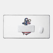 Patriottisch Anker Vintage Vector Design_1 Bureaumat (Keyboard & Muis)
