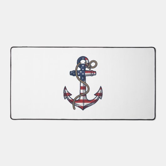 Patriottisch Anker Vintage Vector Design_1 Bureaumat (Voorkant)