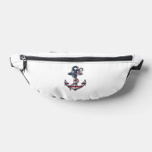 Patriottisch Anker Vintage Vector Design_1 Heuptasje (Liggend)