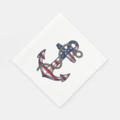 Patriottisch Anker Vintage Vector Design_1 Servet (Hoek)