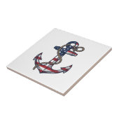 Patriottisch Anker Vintage Vector Design_1 Tegeltje (Zijkant)