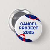 Patriottisch Anti Project 2025 Button Politiek (Voorkant /achterkant)