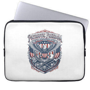 Patriottisch Antiek Verzamelaar Vector Grafische T Laptop Sleeve