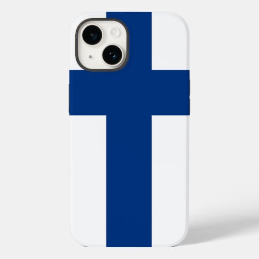 Patriottisch Apple Hoesje-Mate, Finland Vlag Hoesj Case-Mate iPhone Case (Achterkant)