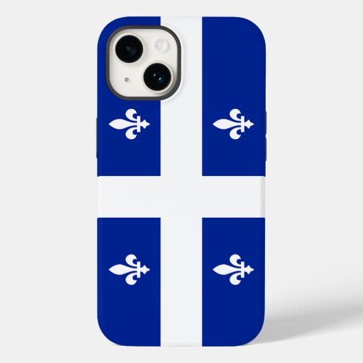 Patriottisch Apple Hoesje-Mate, Quebec vlag Hoesje (Achterkant)