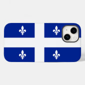 Patriottisch Apple Hoesje-Mate, Quebec vlag Hoesje (Achterkant (horizontaal))