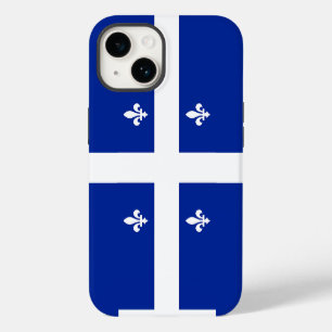 Patriottisch Apple Hoesje-Mate, Quebec vlag Hoesje iPhone 14 Hoesje