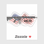Patriottisch AR-15 Semi-automatisch geweer Sticker (Vel)