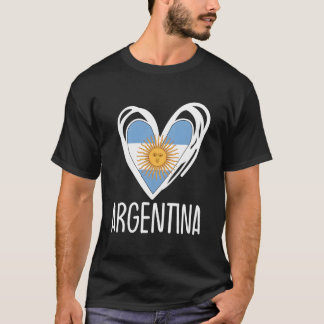 Patriottisch Argentinië Hij Argentijnse Vlag T-shirt