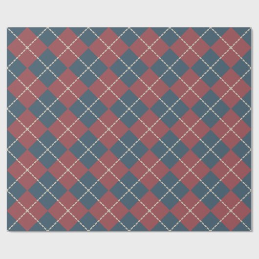 Patriottisch Argyle-cadeaupapier Cadeaupapier (Vlak)