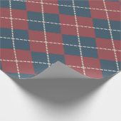 Patriottisch Argyle-cadeaupapier Cadeaupapier (Hoek)