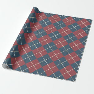 Patriottisch argyle-omslagpapier cadeaupapier