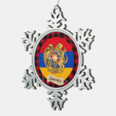 Patriottisch Armenië, buffelplein, Armeense vlag Tin Sneeuwvlok Ornament (Rechts)