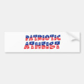 Patriottisch atheïst bumpersticker (Voorkant)