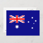 Patriottisch Australisch Briefkaart van de vlag (Voorkant / Achterkant)