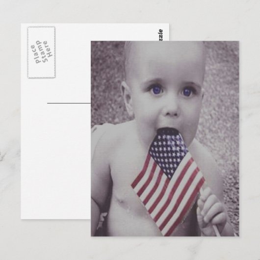 Patriottisch Baby Briefkaart (Voorkant / Achterkant)