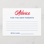 Patriottisch Baby shower 4 juli rood wit en geland Advieskaart (Voorkant)