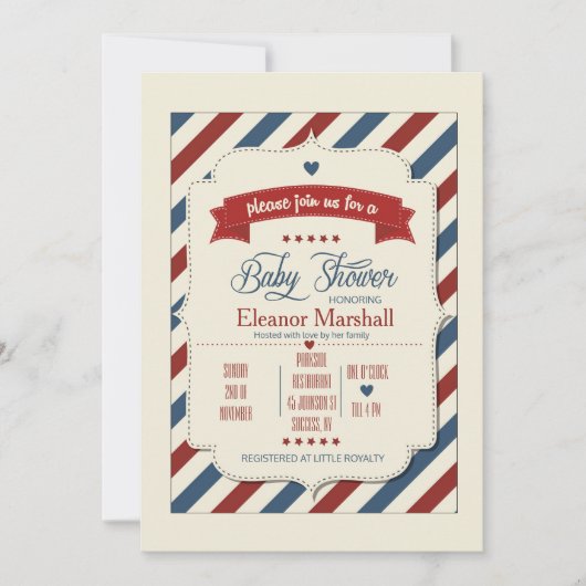 Patriottisch Baby shower Kaart (Voorkant)