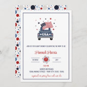 Patriottisch Baby shower Kaart (Voorkant / Achterkant)