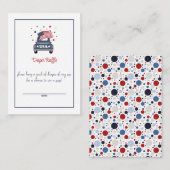 Patriottisch Baby shower Luier Raffle Kaart (Voorkant / Achterkant)