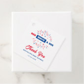 Patriottisch Baby shower Red White en due Bedankjes Labels (In situ)