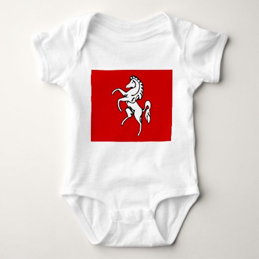 Patriottisch babypak met vlag van Kent County Romper (Voorkant)