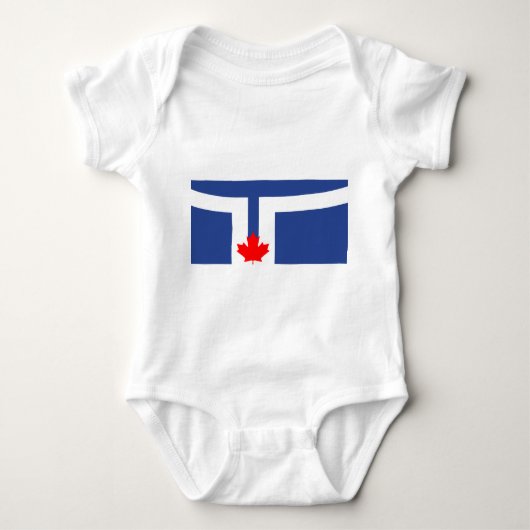 Patriottisch babypak met vlag van Toronto Romper (Voorkant)
