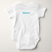 Patriottisch babyshirtje met vlag van Ottawa Romper (Achterkant)