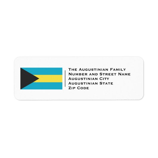 Patriottisch | BAHAMAS-vlag Etiket (Voorkant)