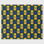 Patriottisch BARBADOS FLAG 1970s Grunge Effect Cadeaupapier (Vlak)