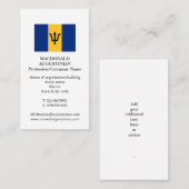 patriottisch | BARBADOS FLAG Toevoegen | Foto Visitekaartje (Voorkant / Achterkant)