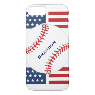 Patriottisch Baseball Design iPhone 7 Plus Hoesje
