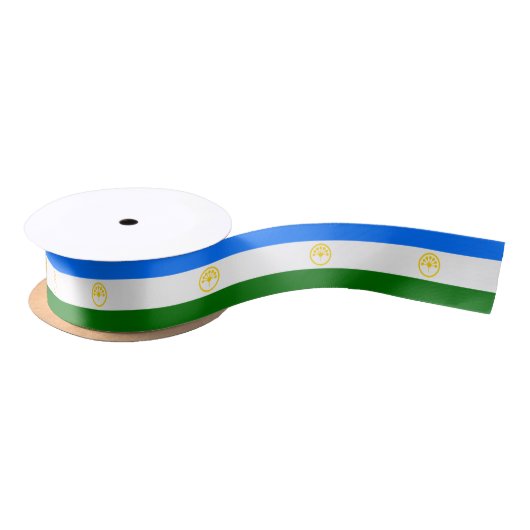 Patriottisch bashkortostan Flag Satin Ribbon Satijnen Lint (Spoel)