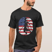 Patriottisch Basketball 4 juli Man Amerikaanse vla T-shirt (Voorkant)