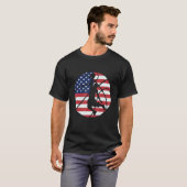 Patriottisch Basketball 4 juli Man Amerikaanse vla T-shirt (Voorkant volledig)