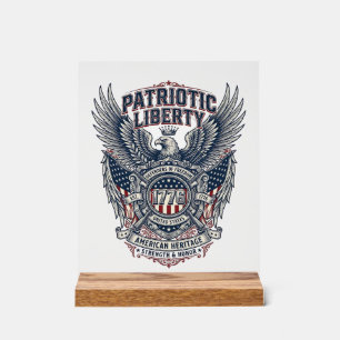 Patriottisch Battleschild 1776 Militair Geïnspiree Acryl Bord