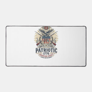 Patriottisch Battleschild 1776 Militair Geïnspiree Bureaumat