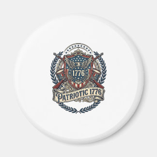Patriottisch Battleschild 1776 Militair Geïnspiree Magneet