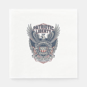 Patriottisch Battleschild 1776 Militair Geïnspiree Servet