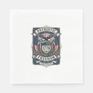 Patriottisch Battleschild 1776 Militair Geïnspiree Servet