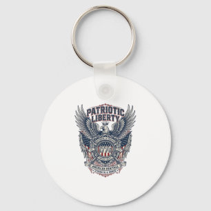 Patriottisch Battleschild 1776 Militair Geïnspiree Sleutelhanger