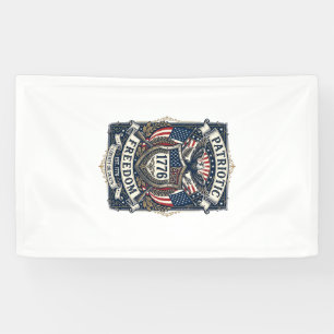 Patriottisch Battleschild 1776 Militair Geïnspiree Spandoek