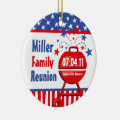 Patriottisch BBQ - Gepersonaliseerd versieringsmid Keramisch Ornament (Rechts)