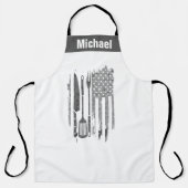 Patriottisch BBQ-schort - Grappig vlaggrilmasterca Schort (Voorkant)