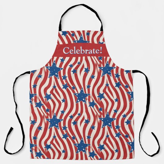 Patriottisch BBQ-schort van Liberty Grill Schort (Voorkant)