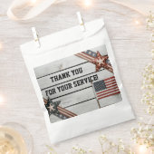 Patriottisch Bedankt voor het serveren Bedankzakje (Geknipt)
