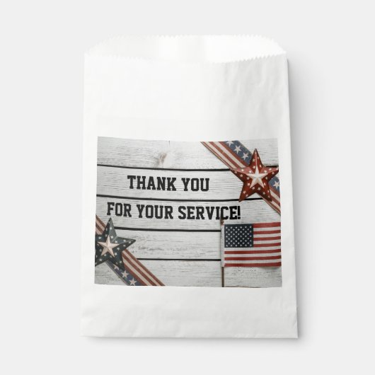 Patriottisch Bedankt voor het serveren Bedankzakje (Voorkant)